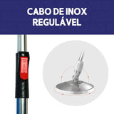 Mop Giratório Com Cesto Em Inox C/2 Refil e Dispense Para Sabão - Nybc